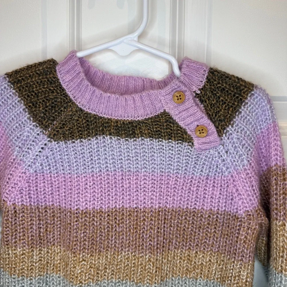 OshKosh Striped Knit Sweater Toddler Girl's Size‎ 24 Months